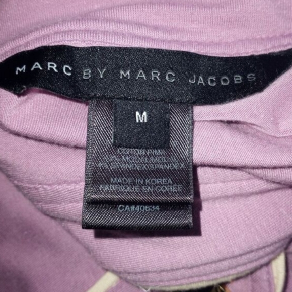 Marc By Marc Jacobs Purple & Cream Double-Breasted Mini Dress Sz.M EUC - Picture 6 of 8